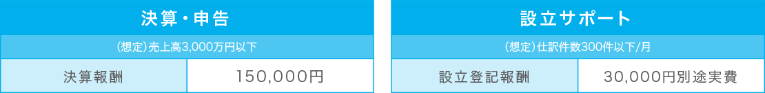 決済・申告　設立サポート